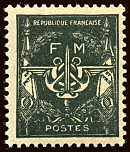 Image du timbre Les trois armes vert sans valeur faciale