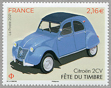 Le timbre fait son cinéma -  La 2CV Citroën