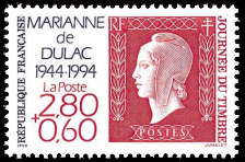 Journée du timbre 1994<BR>50ème anniversaire de la Marianne de Dulac