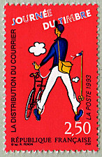 Image du timbre La distribution du courrier-Timbre pour carnet
