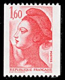 Image du timbre République, type Liberté -1F60timbre pour roulette