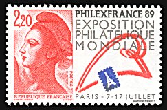 PhilexFrance 89
   
Exposition philatélique mondiale
   
Paris 7-17 juillet 1989