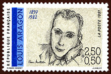 Image du timbre Louis Aragon  1897-1982