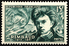 Image du timbre Arthur Rimbaud 1854-1891