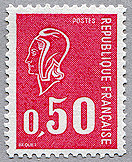 Image du timbre Marianne de Béquet 0F50 rouge