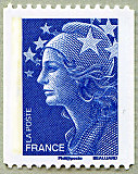 Image du timbre Marianne de Beaujard sans valeur faciale bleu pour roulette