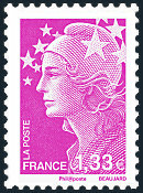 Image du timbre 1,33 euro  fuchsia