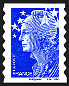 Image du timbre Marianne de Beaujard sans valeur faciale autoadhésif bleu