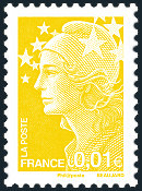 0,01 euro jaune