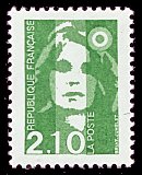 Image du timbre Marianne de Briat 2F10 vert