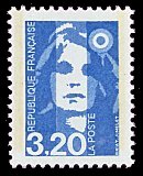 Image du timbre Marianne de Briat 3F20 bleu
