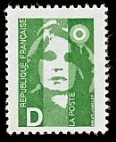 Marianne de Briat vert<br />Timbre  sans valeur faciale - Lettre D