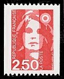 Image du timbre Marianne de Briat 2F50 rouge pour roulette