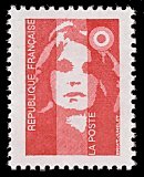 Image du timbre Marianne de Briat rouge dentelé-Timbre  sans valeur faciale