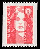 Image du timbre Marianne de Briat rouge pour rouletteTimbre à valeur permanente sans valeur faciale  
  
