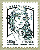 Image du timbre Marianne de Ciappa et Kawena-Lettre verte jusqu'à 250g