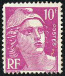 Image du timbre Marianne de Gandon 10 F lilas