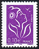 La Marianne de Lamouche violet 0,10 €