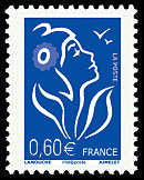 La Marianne de Lamouche bleu europe 0,60€