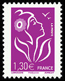 Image du timbre La Marianne de Lamouche fuchsia 1,30 €