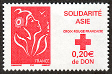 La Marianne de Lamouche rouge SVF<BR>Solidarité avec l´Asie