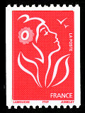 La Marianne de Lamouche rouge sans valeur faciale pour roulette
<br />
Mention ITVF