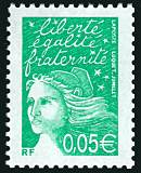 Marianne de Luquet 0,05 €  émeraude