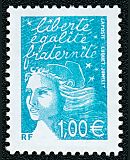 Marianne de Luquet 1 € turquoise