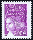 Marianne de Luquet 2 € violet-rouge