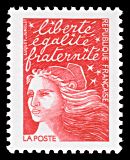 Image du timbre Marianne de Luquet sans valeur faciale-rouge dentelé