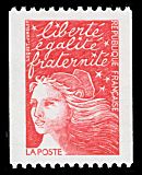 Image du timbre Marianne de Luquet TVP (3 F) rouge pour roulette