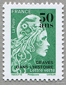 Image du timbre « 50 ANS GRAVÉS DANS L' HISTOIRE »