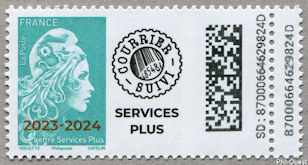 Image du timbre Lettre verte courrier suivi Service Plus
-
Surchargée 2023-2024