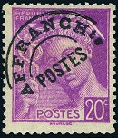 Image du timbre Mercure 20c lilas préoblitéré