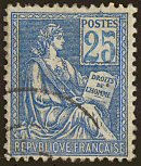 Image du timbre Mouchon Type I25 c bleu