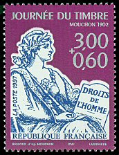Journée du timbre 1997<BR>Le  Mouchon 1902 3F+0F60
