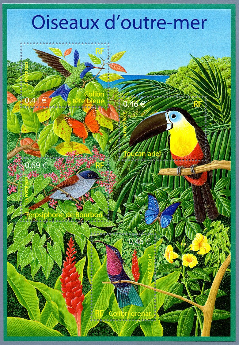 Image du timbre Bloc feuillet Oiseaux d'Outremer