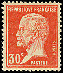 Image du timbre Pasteur, 30 c rouge