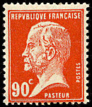 Image du timbre Pasteur, 90 c rouge