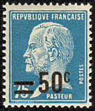 Image du timbre Pasteur, 50 c sur 75 c