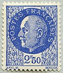 Image du timbre Maréchal Pétain, type Bersier, 2 F 50 outremer