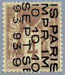 Image du timbre Seconde période - Surcharge sur 5 lignes
-
Type Sage 4c lilas brun