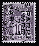 Image du timbre Seconde période - Surcharge sur 5 lignes
-
Type Sage 10c noir sur lilas