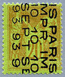 Image du timbre Seconde période - Surcharge sur 5 lignes
-
Type Sage 20c brique sur vert