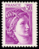 Image du timbre Sabine 0 F 50 lilas-rose