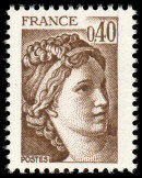 Image du timbre Sabine 0F40 brun foncé
