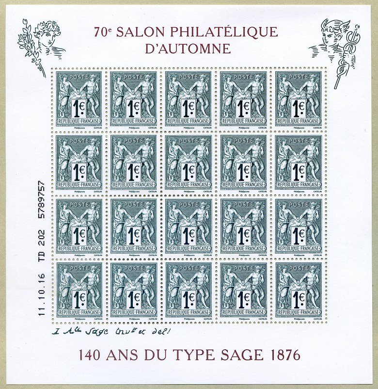Image du timbre 140 ans du type Sage 1876