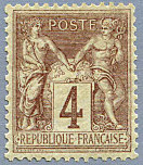 Image du timbre Groupe «Paix et Commerce»Type Sage 4c lilas-brun