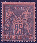 Image du timbre Groupe «Paix et Commerce»Type Sage 25c noir sur rouge
