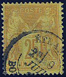 Image du timbre Groupe «Paix et Commerce»Type Sage 25c bistre sur jaune clair